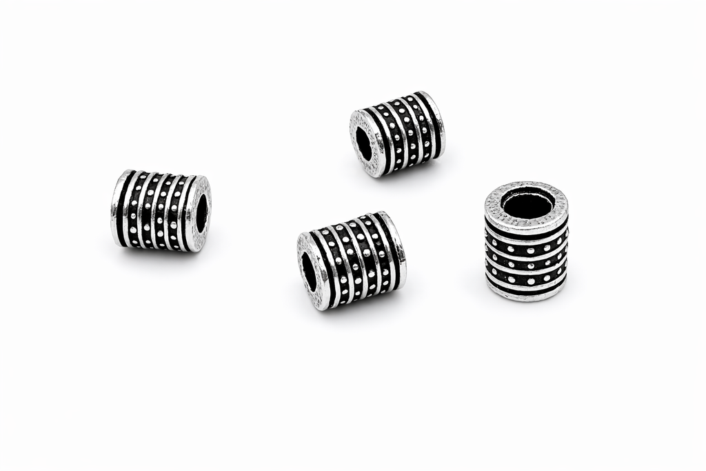 925 Sterling Silver Oxidized Cylinder Spacer Beads – Jewelry Making Findings