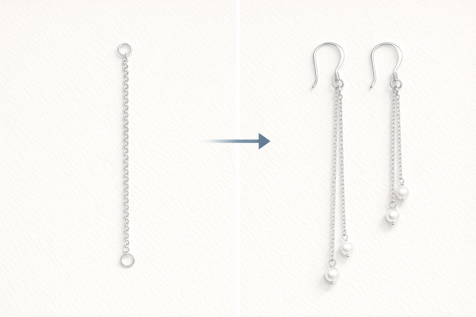 92.5 Sterling Silver Box Chain Ear Threader | 2 pcs