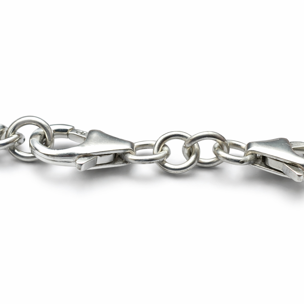 925 Sterling Silver Double Lobster Clasp Extender 3cm | 8mm Double Lock Bracelet Necklace Connector