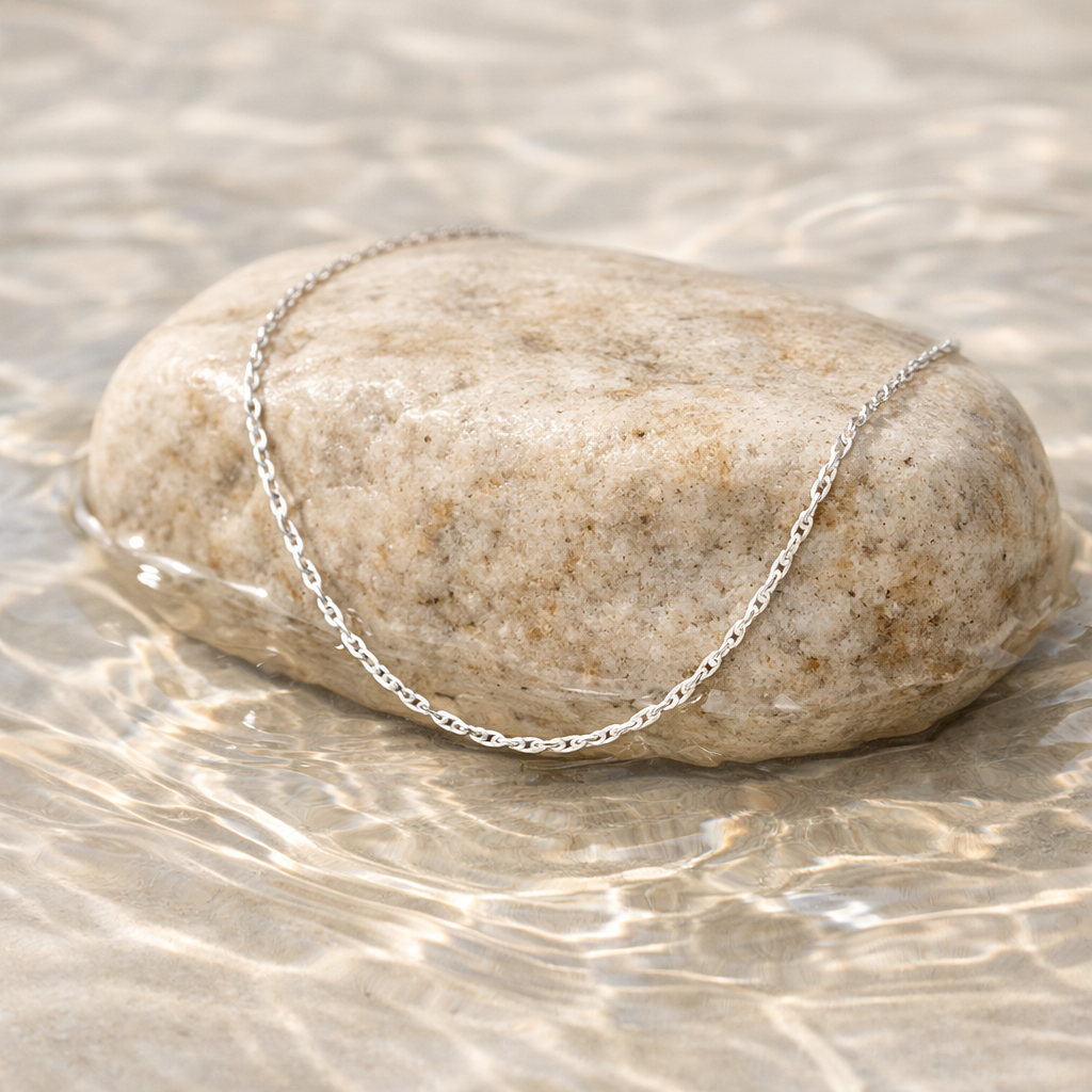 925 Sterling Silver Rope Chain Necklace – Delicate Thin Minimal Chain for Everyday Wear