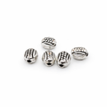 925 Sterling Silver Antique Grain Pattern Bead – 6X7mm Jewelry Making Bead