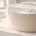 925 Sterling Silver Rope Chain Necklace – Delicate Thin Minimal Chain for Everyday Wear