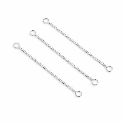 92.5 Sterling Silver Box Chain Ear Threader | 2 pcs