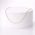 925 Sterling Silver Gold Plated Oval Link Chain Necklace – Delicate Minimal Fine Chain