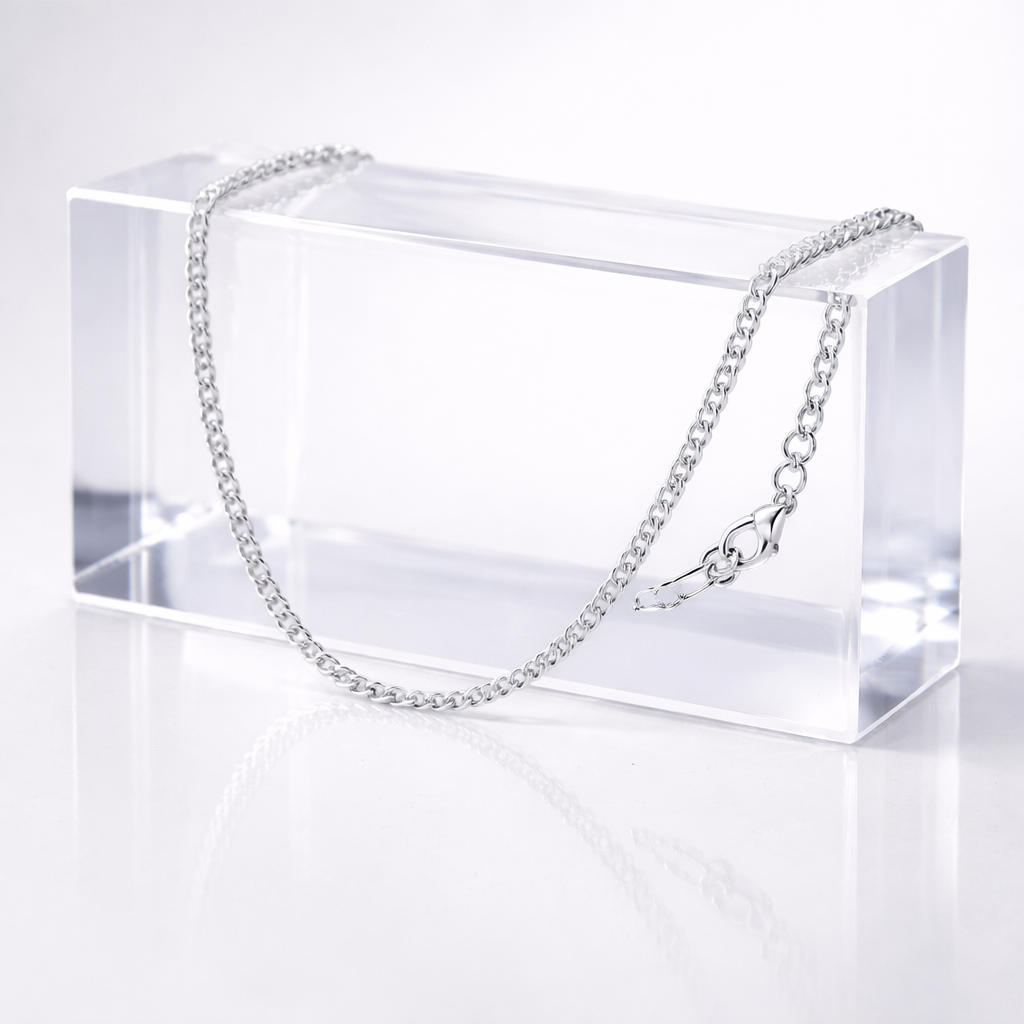 925 Sterling Silver Thin Chain Necklace – Minimal Fine Cable Chain for Women & Men