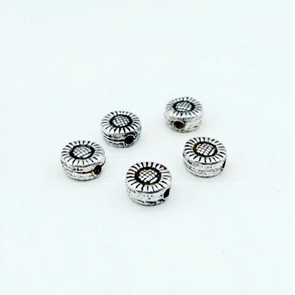 925 Sterling Silver Designer Spacer Bead – 7mm Jewelry Making Bead