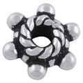 7x3mm 925 sterling silver flower spacer bead 0.40g for jewellery making