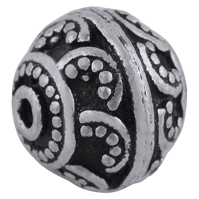 925 Sterling Silver Patterned Bead – 9mm (1.6g, Per Piece)
