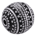 9mm 925 Sterling Silver Patterned Bead 1.8g for Jewellery Making