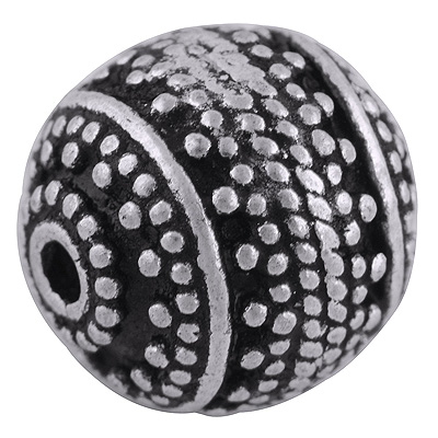 925 Sterling Silver Patterned Bead – 9mm (1.8g, Per Piece)