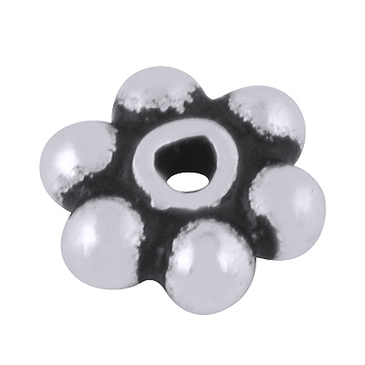 9mm 925 Sterling Silver Spacer Bead floral round jewellery making bead