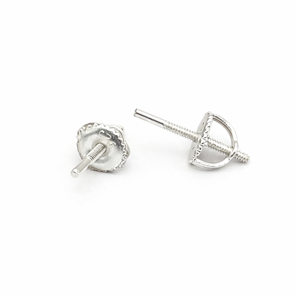 925 Sterling Silver Threaded Post Ear Nuts – Screw Type Earring Backs (2 Pcs)
