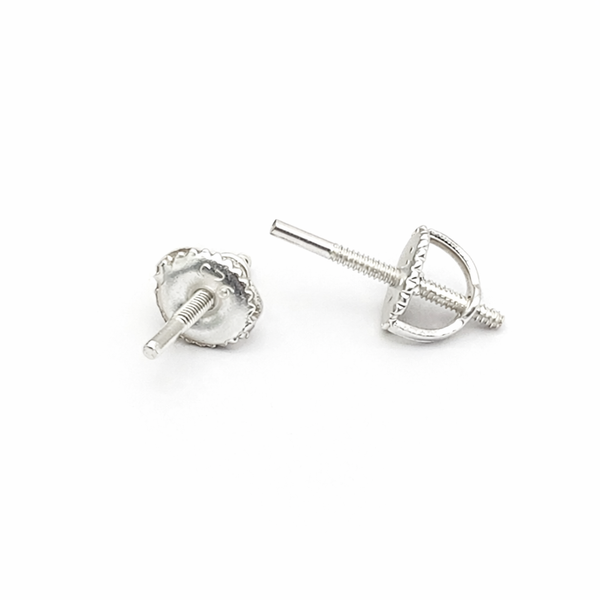 925 Sterling Silver Threaded Post Ear Nuts – Screw Type Earring Backs (2 Pcs)