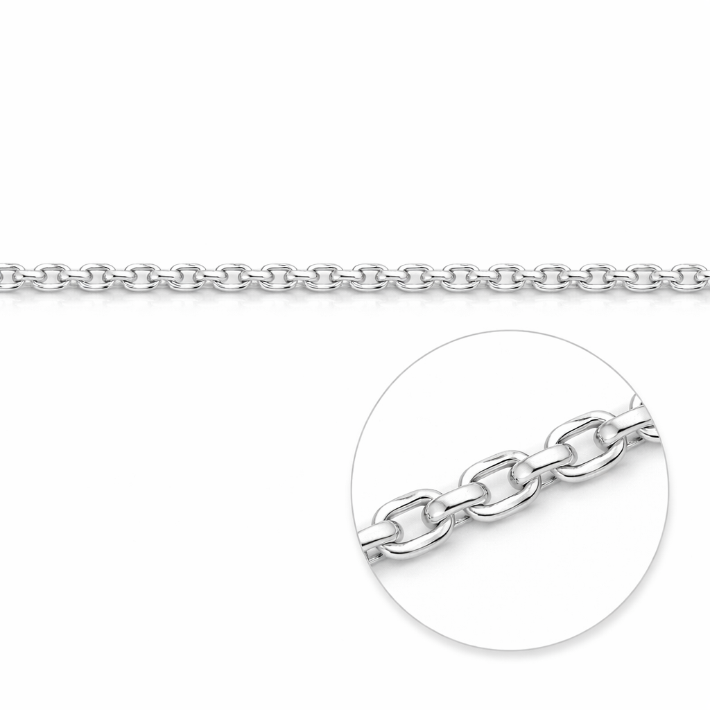 925 Sterling Silver Diamond Cut Cable Chain 1.2mm – Jewellery Chain (Sold Per Inch)