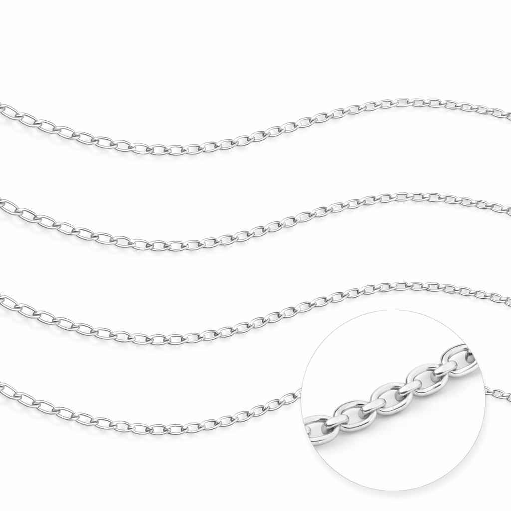 925 Sterling Silver Cable Chain 1.1mm – Jewellery Chain (Sold Per Inch)