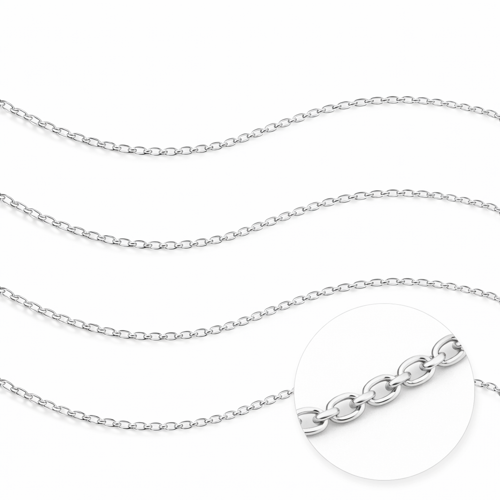 925 Sterling Silver Cable Chain 0.90mm – Jewellery Chain (Sold Per Inch)