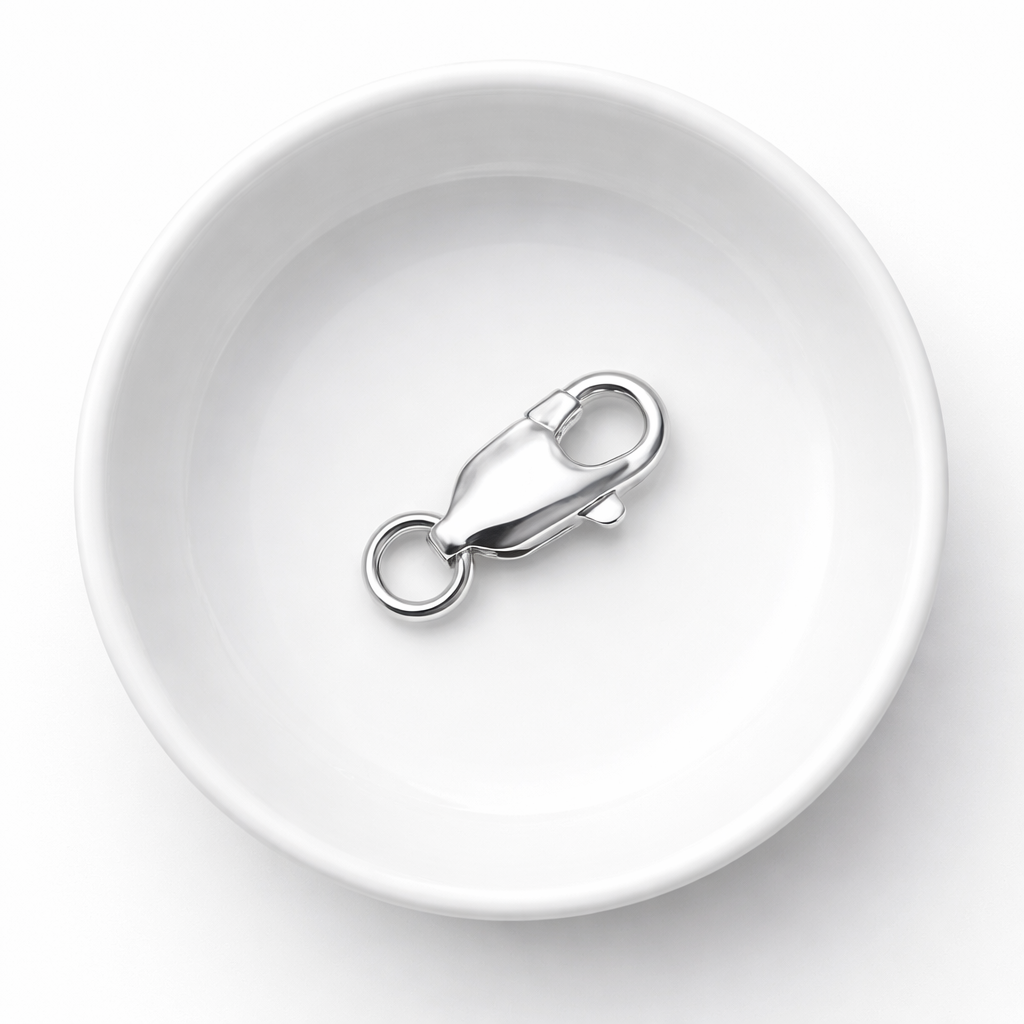 925 Sterling Silver Lobster Claw Clasp with Ring – Jewellery Finding