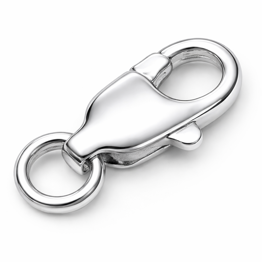 925 Sterling Silver Lobster Claw Clasp with Ring – Jewellery Finding