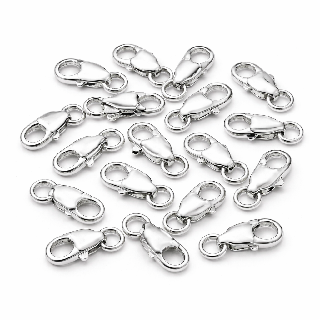 925 Sterling Silver Lobster Claw Clasp with Ring – Jewellery Finding