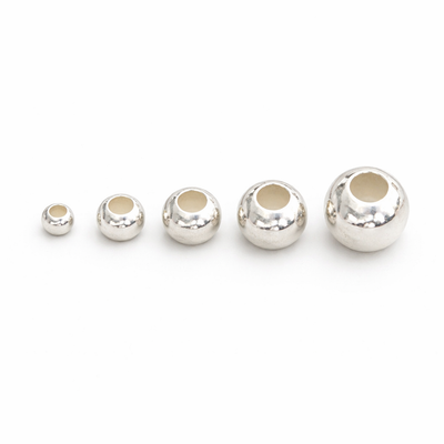 925 Sterling Silver Seamless Balls – Jewellery Finding (2 Pcs)