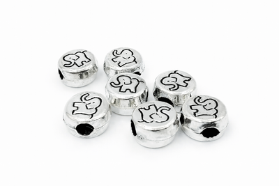 925 Sterling Silver Elephant Spacer Bead – 7mm Jewelry Making Bead