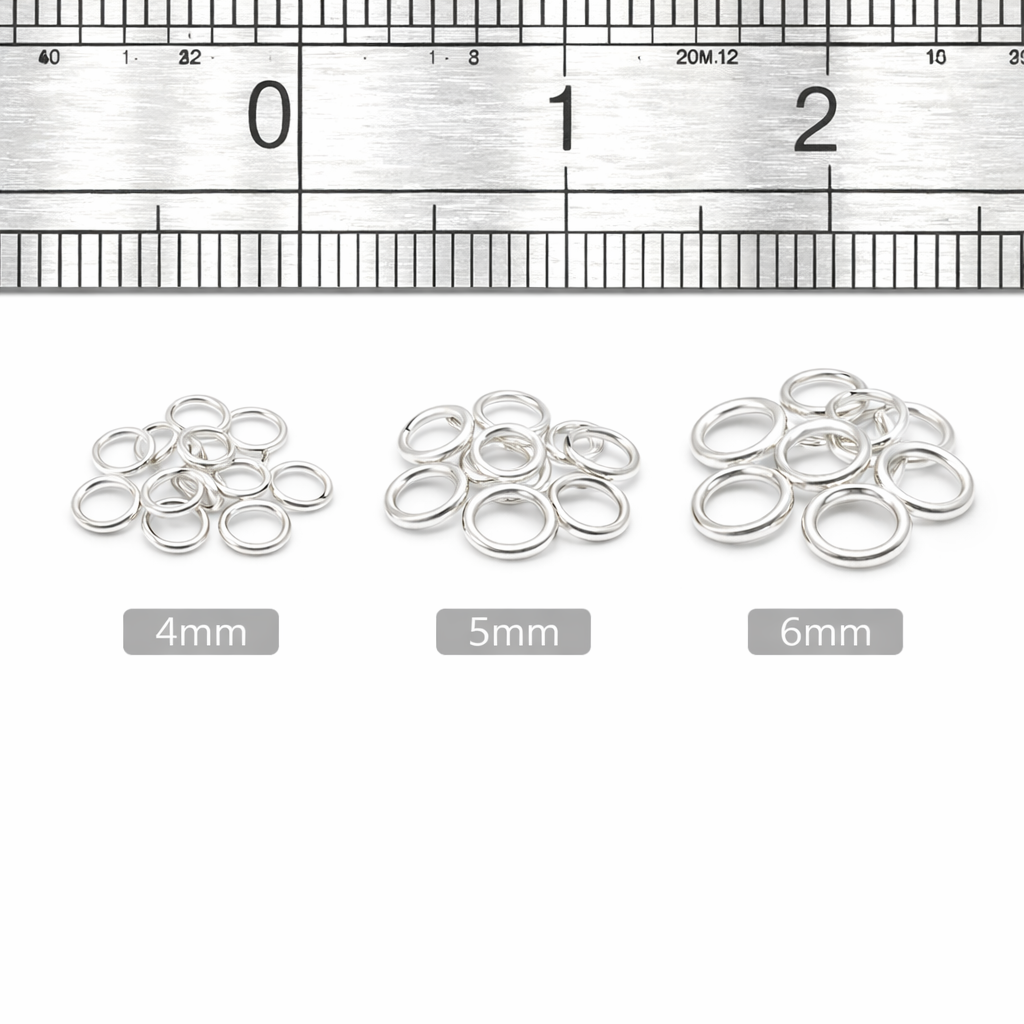 925 Sterling Silver Closed Jump Rings – Jewellery Finding