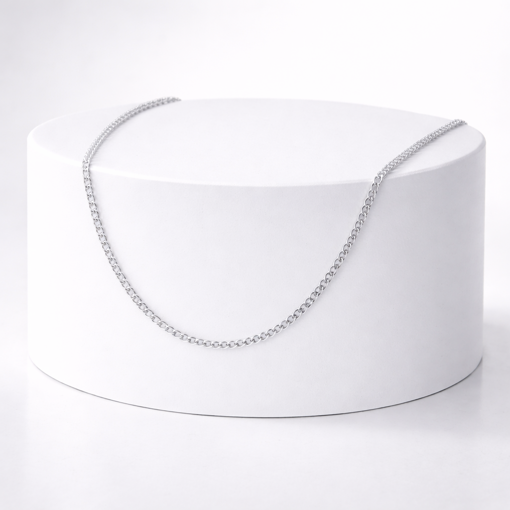 925 Sterling Silver Thin Chain Necklace – Minimal Fine Cable Chain for Women & Men