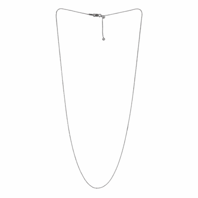 92.5 Sterling Silver Adjustable Ball Chain Necklace with Silicon Slider Ball & Lobster Clasp (16–22 Inch, 1.20mm)