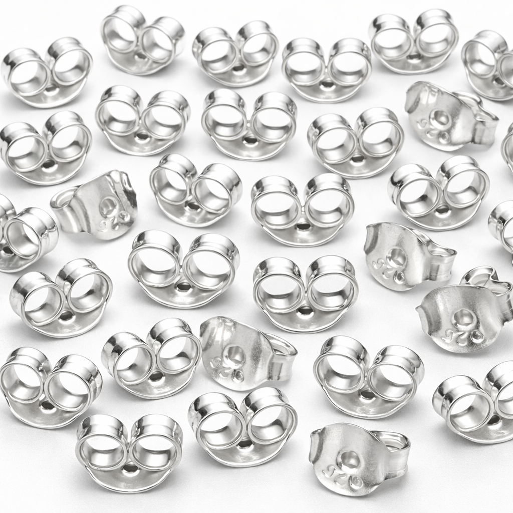 2 Pcs 925 Sterling Silver Butterfly Earring Backs – Ear Nuts Finding