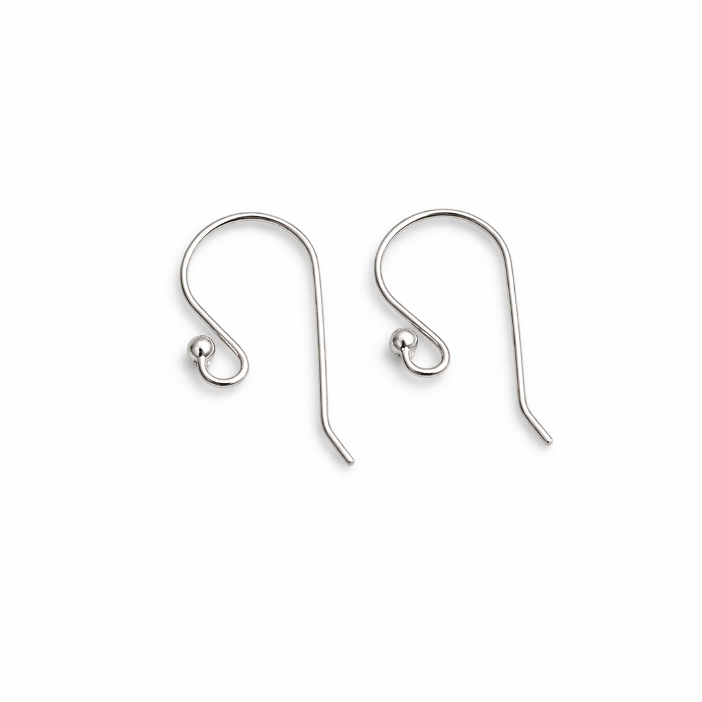 92.5 Sterling Silver 0.7 mm Wire Shepherd Ear Wire Pair – Jewellery Finding
