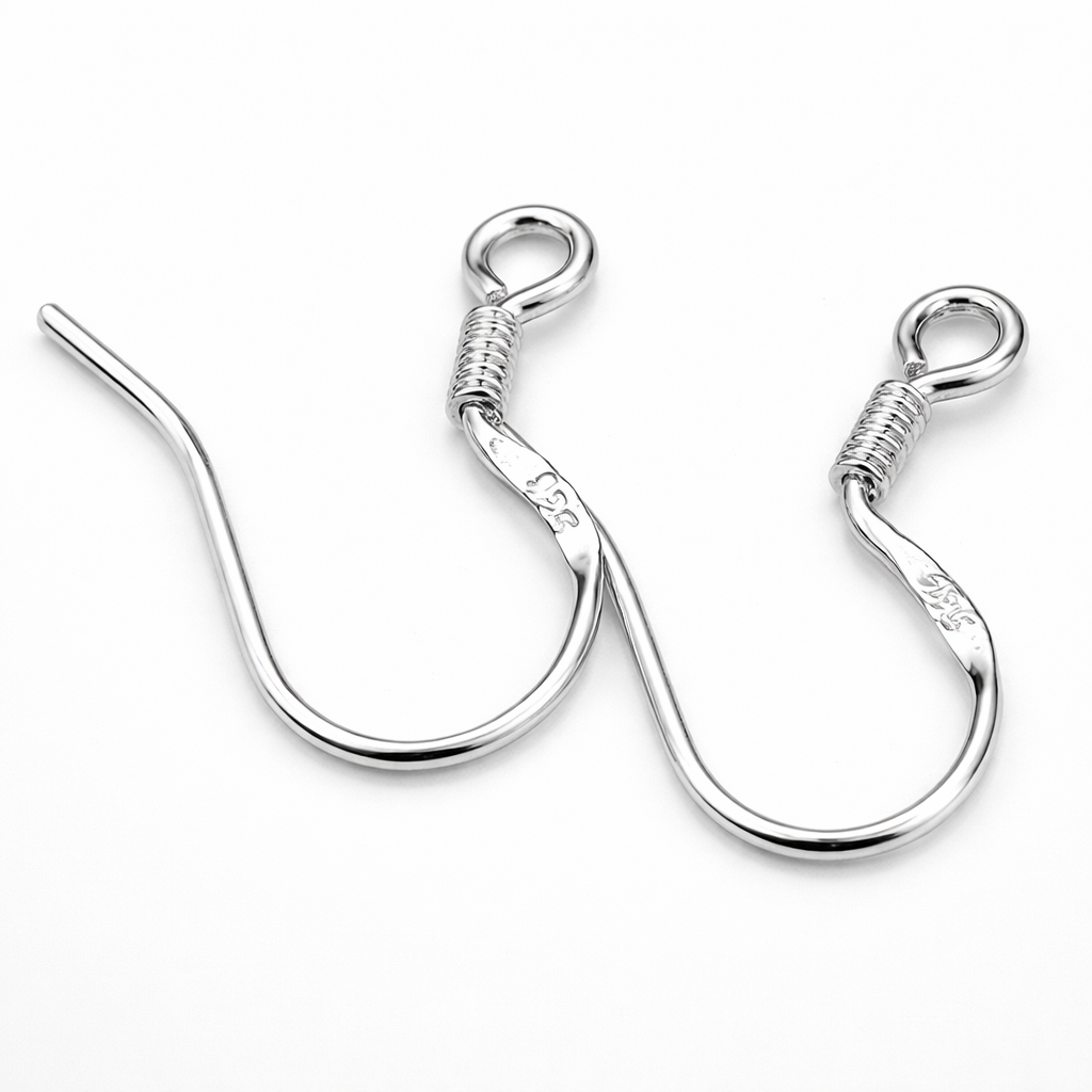 92.5 Sterling Silver Ear Wire Pairs – Jewellery Finding