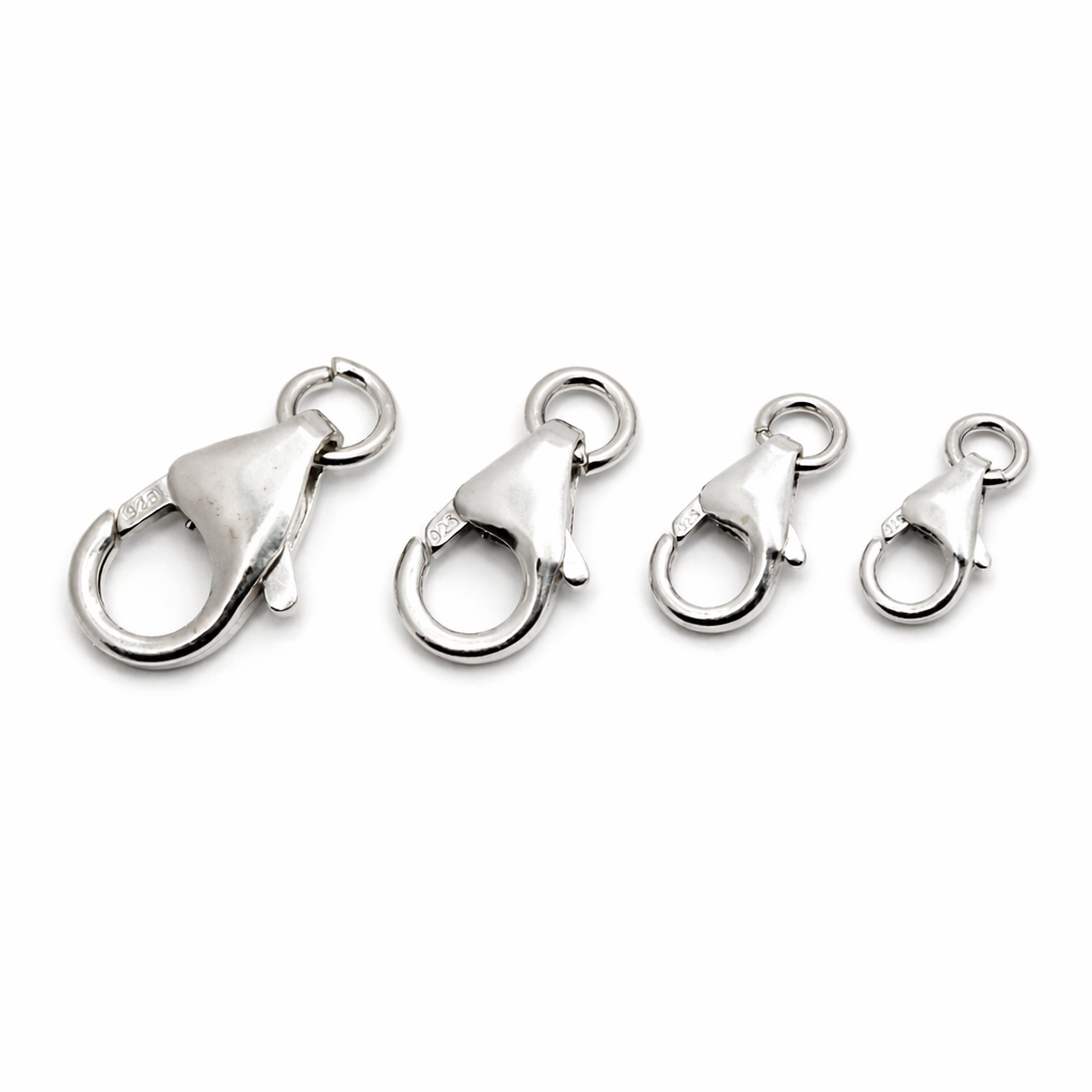925 Sterling Silver Fish Lock with Jump Ring – Jewellery Finding