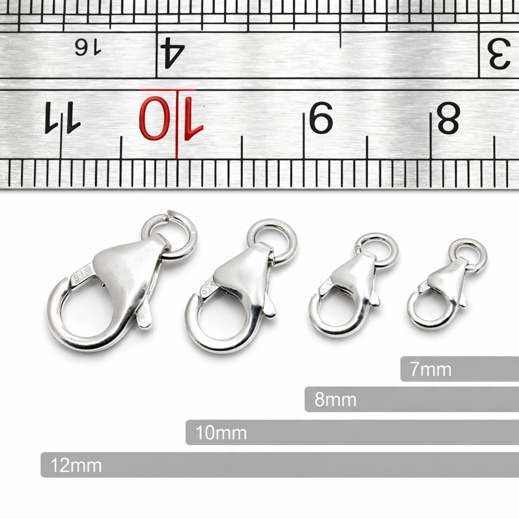 925 Sterling Silver Fish Lock with Jump Ring – Jewellery Finding