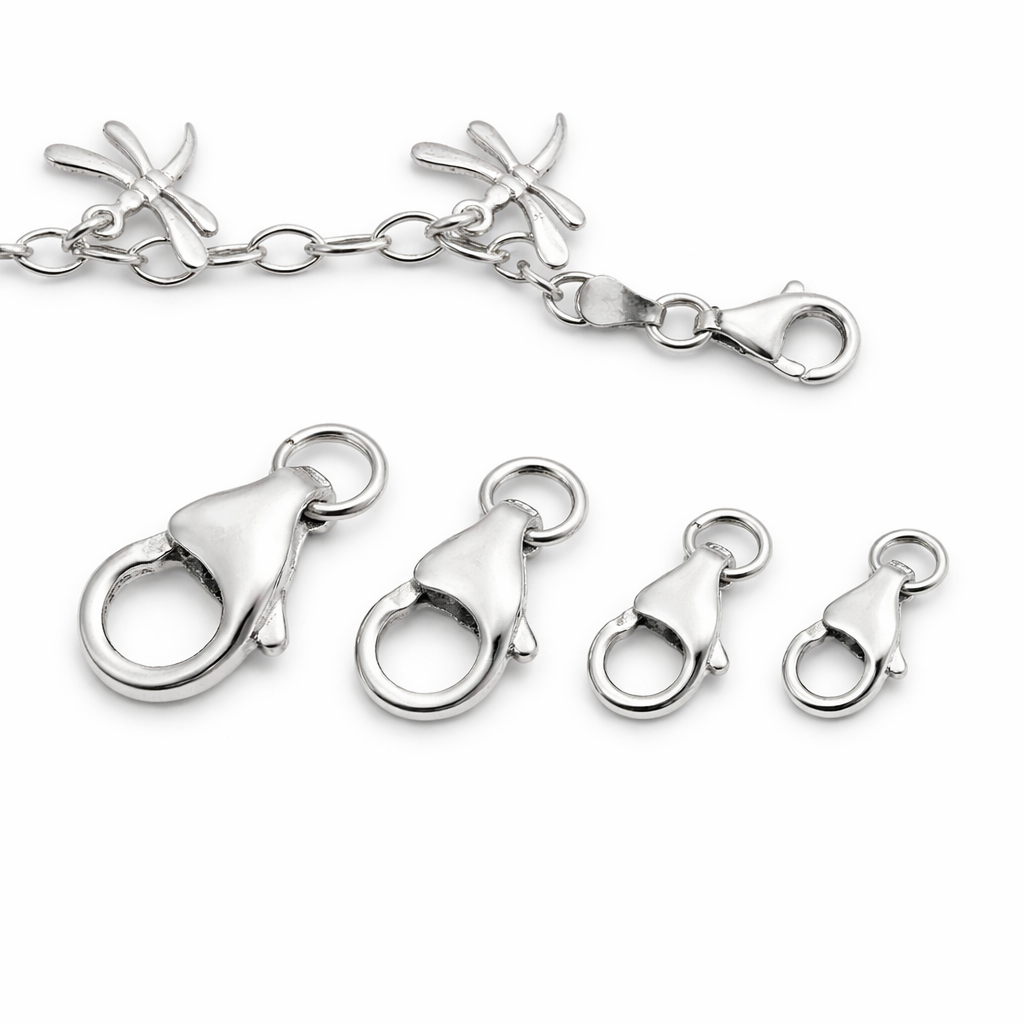 925 Sterling Silver Fish Lock with Jump Ring – Jewellery Finding