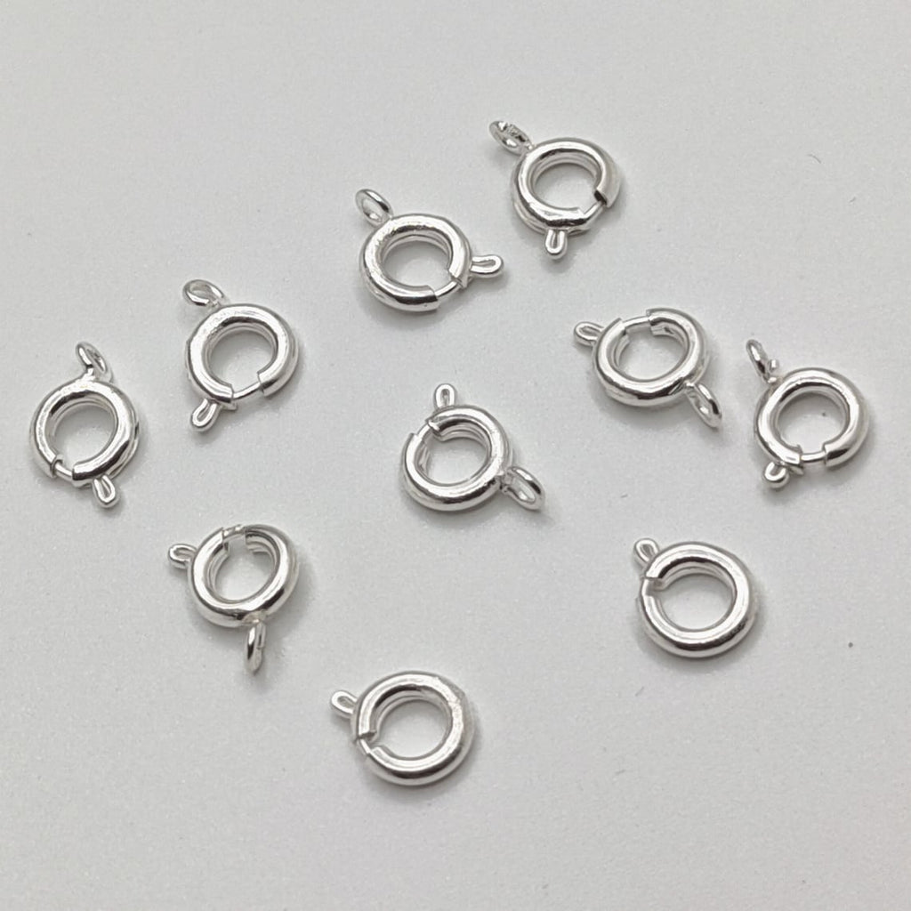10 PC Spring Ring Clasps – 10x6mm with 6mm Jump Ring | Copper Jewelry Findings