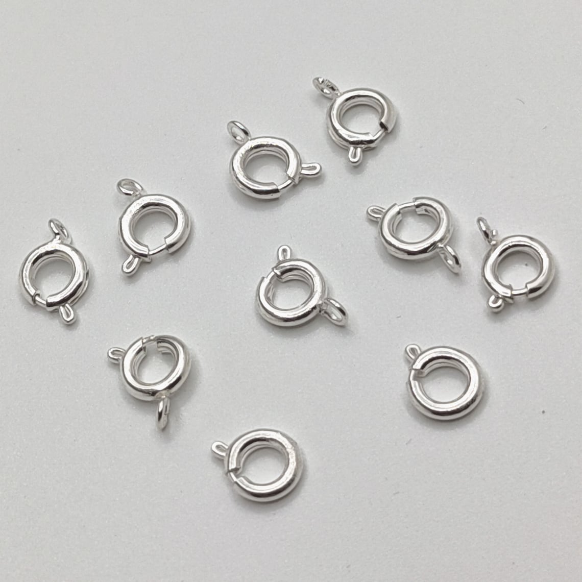 10 PC Spring Ring Clasps – 10x6mm with 6mm Jump Ring | Copper Jewelry Findings