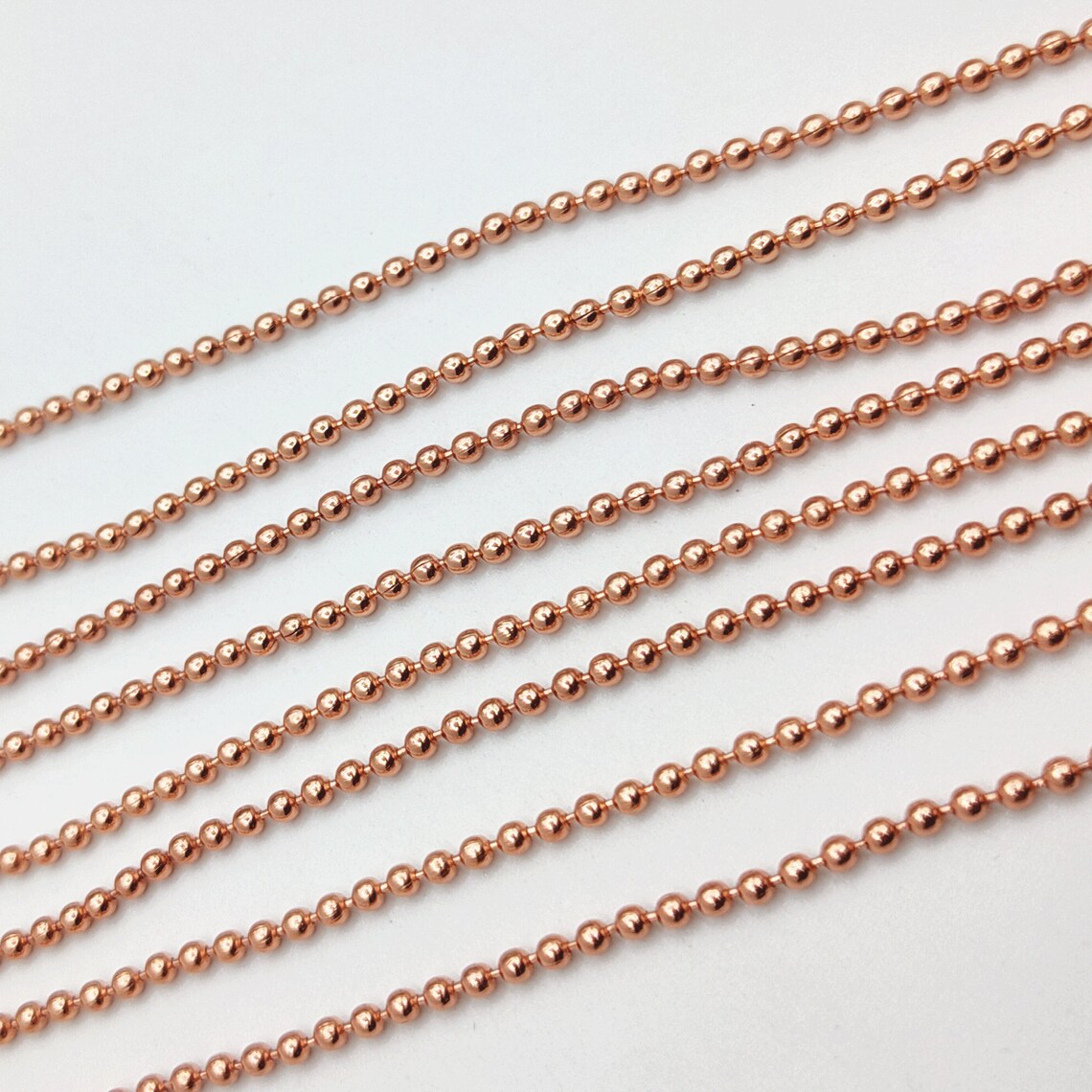 1.5mm Ball Chain – Gold, Silver & Rose Gold Plated Copper | Jewelry Making Chain (1 Meter)