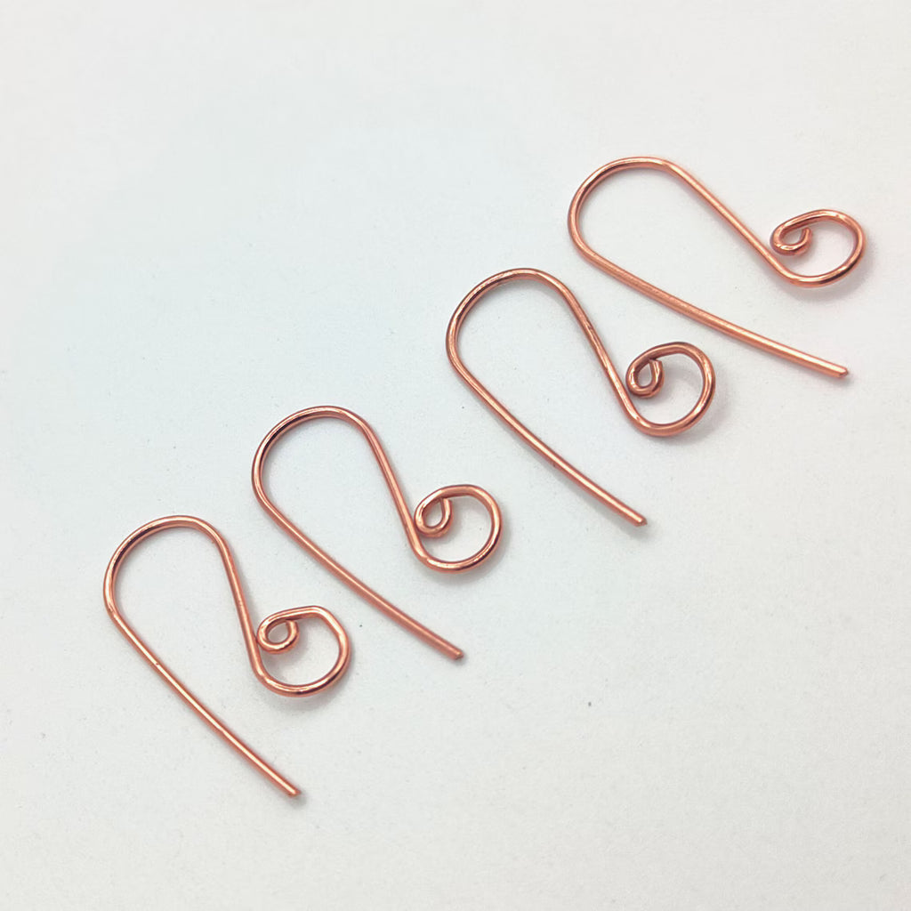 5 Pairs Copper Fancy Earring Hooks – Gold, Silver & Rose Gold Plated | E-Coated Jewelry Findings