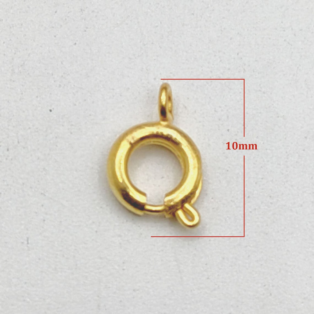 10 PC Spring Ring Clasps – 10x6mm with 6mm Jump Ring | Copper Jewelry Findings