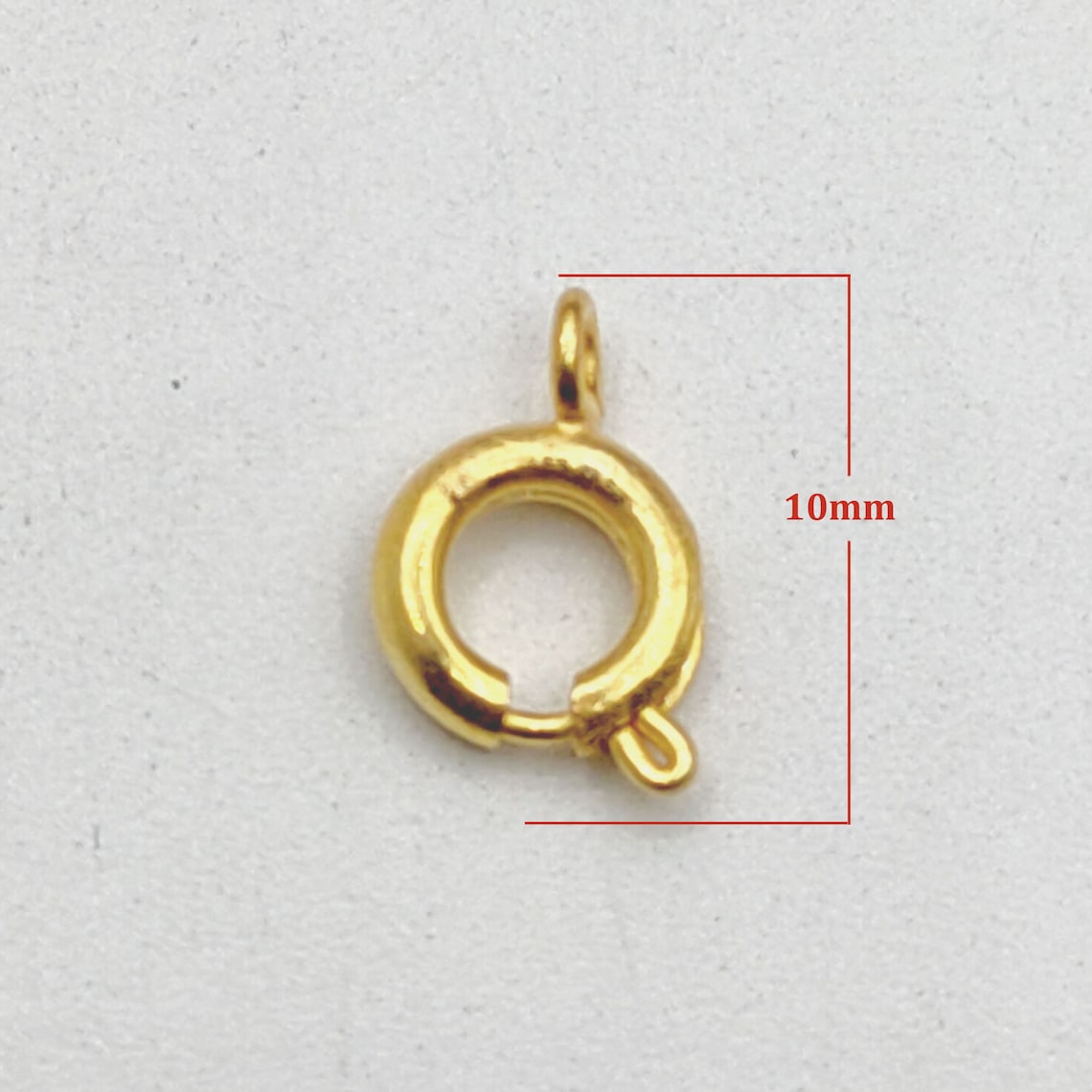 10 PC Spring Ring Clasps – 10x6mm with 6mm Jump Ring | Copper Jewelry Findings