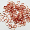 7mm Copper Twisted Closed Jump Rings – Gold / Silver / Rose Gold Plated | Jewelry Making Findings | Nickel Free (Copy)