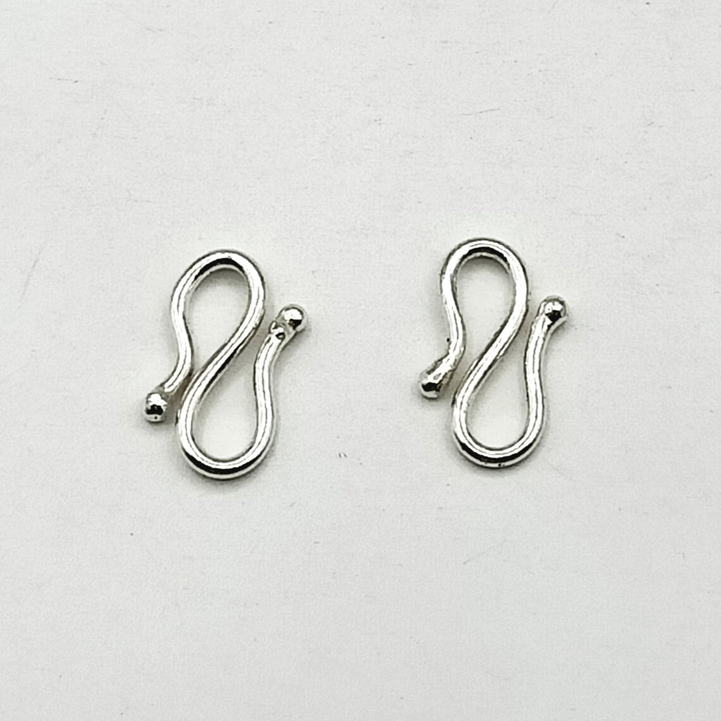 S Hook Lock Clasp – Gold, Silver & Rose Gold Plated Copper | Jewelry Making Findings (17mm, 2 Pcs)