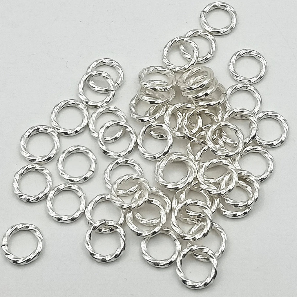 7mm Copper Twisted Closed Jump Rings – Gold / Silver / Rose Gold Plated | Jewelry Making Findings | Nickel Free (Copy)