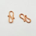 S Hook Lock Clasp – Gold, Silver & Rose Gold Plated Copper | Jewelry Making Findings (17mm, 2 Pcs)