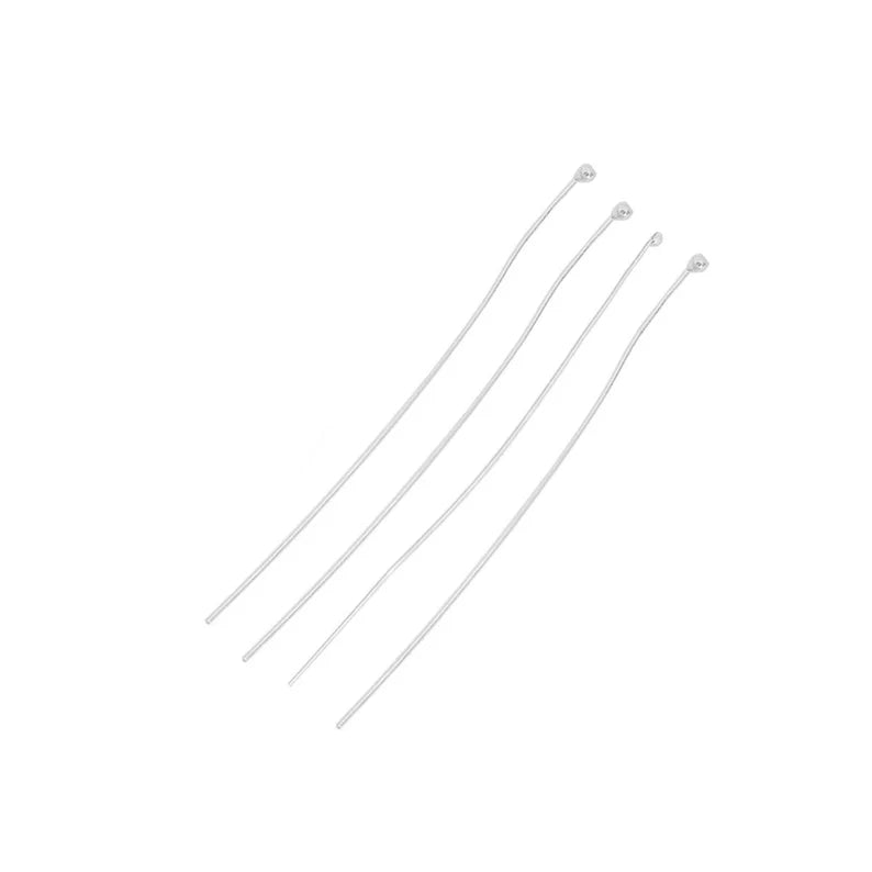 50mm Long Lasting Plated Head Pins – E-Coated Feather Weight | 27 Gauge Jewelry Making Findings