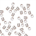 2mm Crimp Tubes – Silver Plated & E-Coated | Jewelry Making Crimp Beads