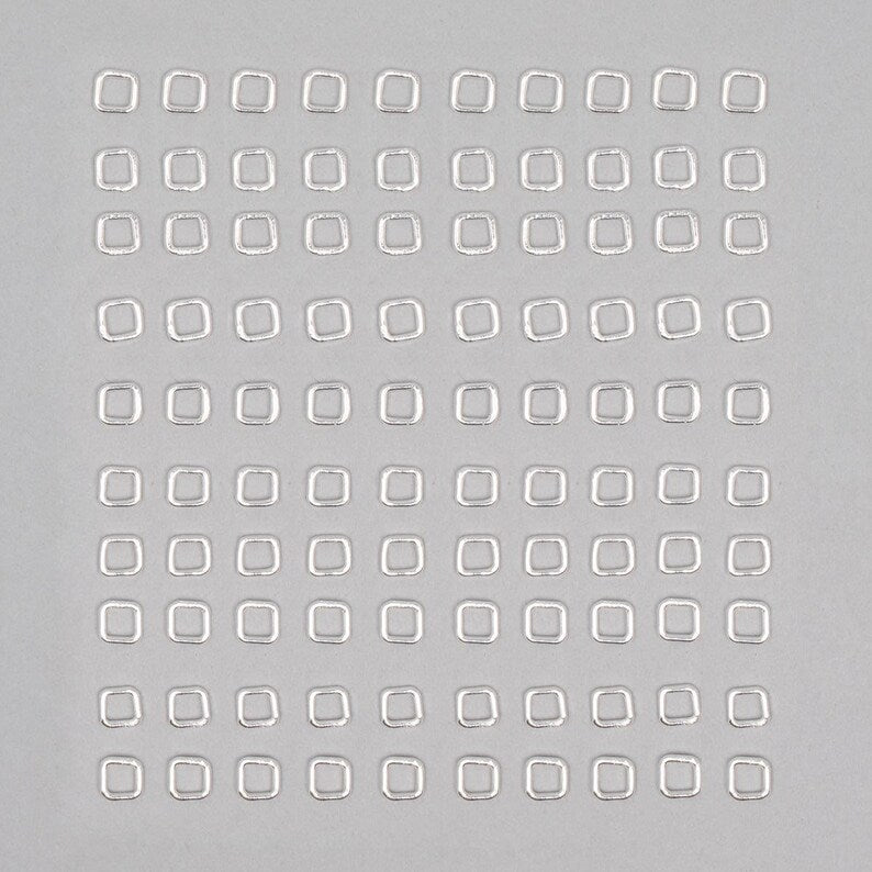 7mm Square Shape Closed Jump Rings – Gold / Silver / Rose Gold Plated | Jewelry Making Findings | Nickel Free