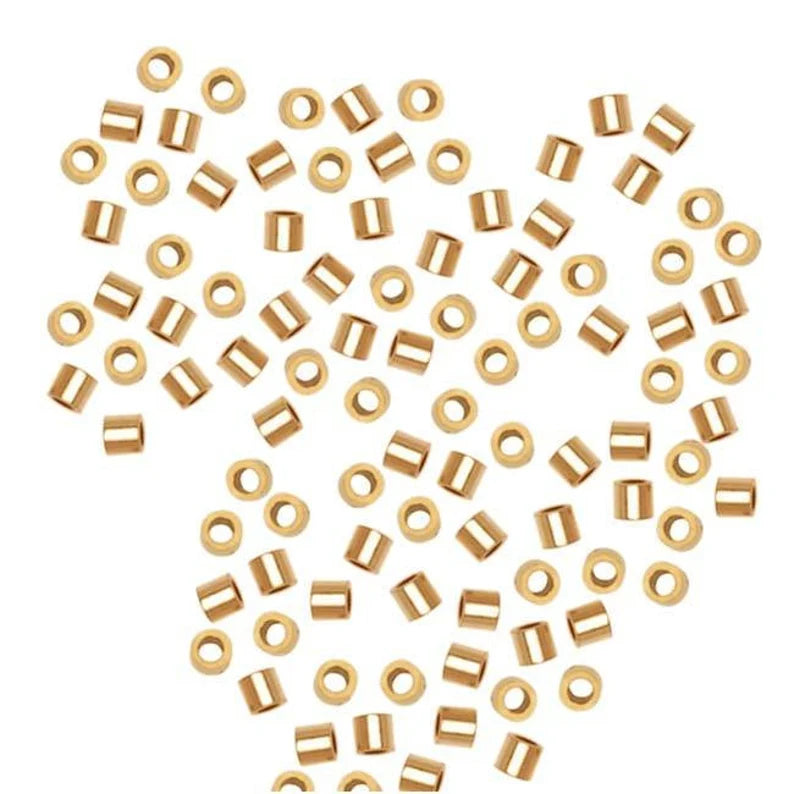 2mm Crimp Tubes – Silver Plated & E-Coated | Jewelry Making Crimp Beads