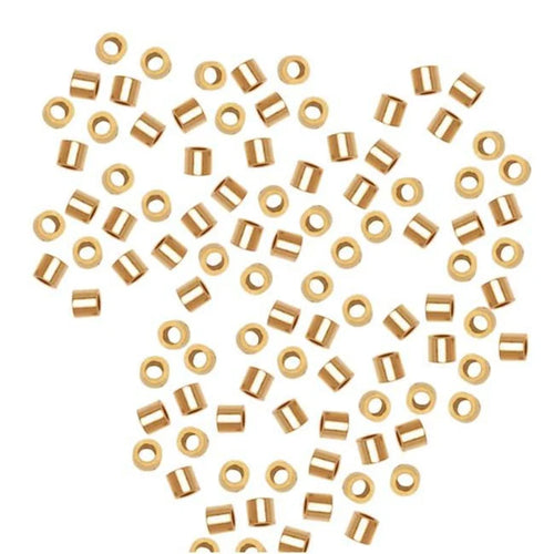 2mm Crimp Tubes – Silver Plated & E-Coated | Jewelry Making Crimp Beads