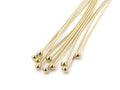50mm Ball Head Pins (22 Gauge) – Gold, Silver & Rose Gold Plated Copper | Jewelry Making Findings